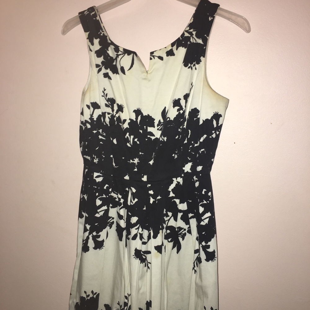 Beautiful Black and White Midi Dress
